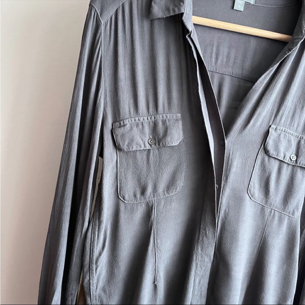 James Perse Gray Button Top - Picture 2 of 6